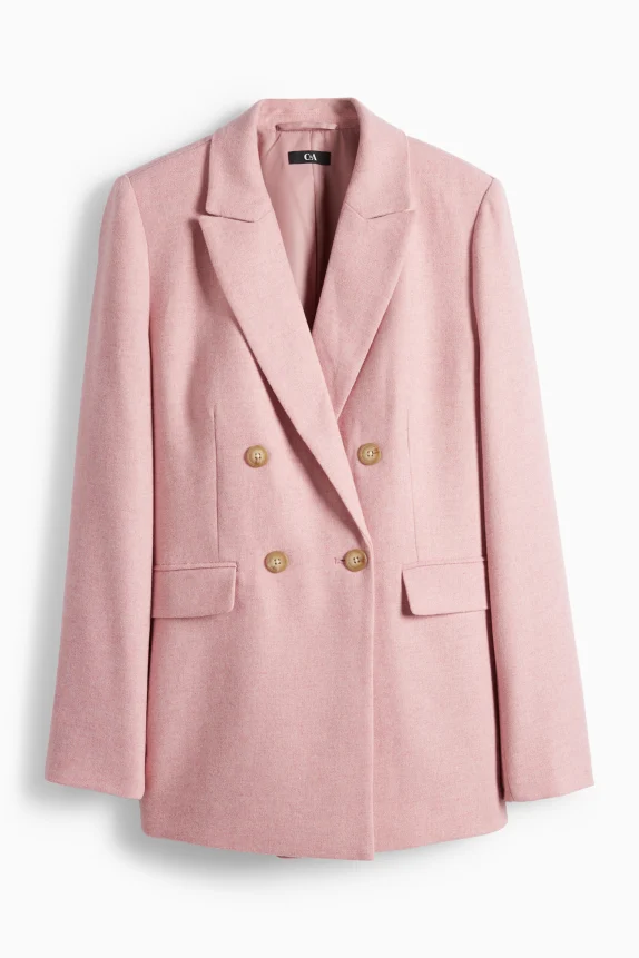 Business blazer with wool content - regular fit rose