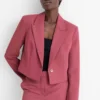 Cropped blazer- regular fit pink