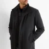 Coat - lined - water-repellent black
