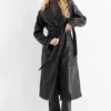 Coat - faux leather black