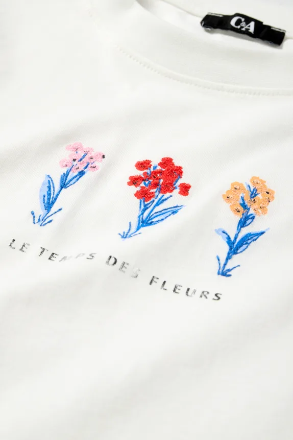 T-shirt - regular fit - shiny white