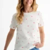 T-shirt - regular fit - patterned white / red