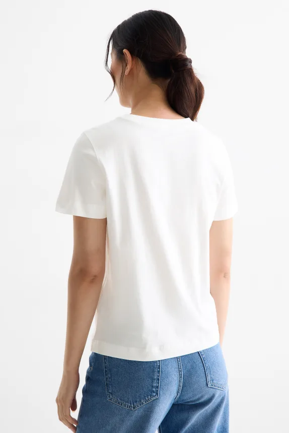 T-shirt - regular fit - shiny white
