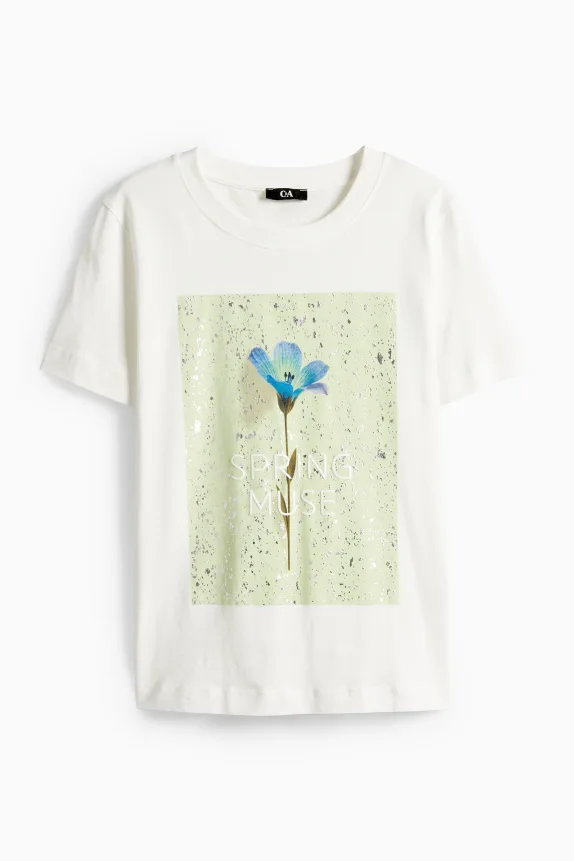 T-shirt - regular fit - shiny white
