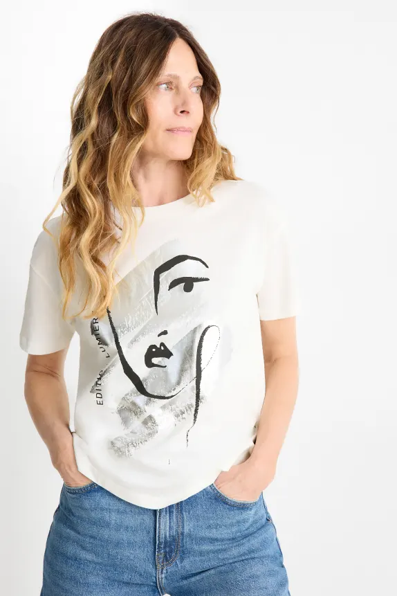 T-shirt - regular fit - shiny white