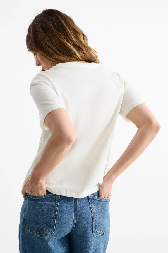 T-shirt - regular fit - shiny white
