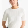 T-shirt - regular fit - textured white