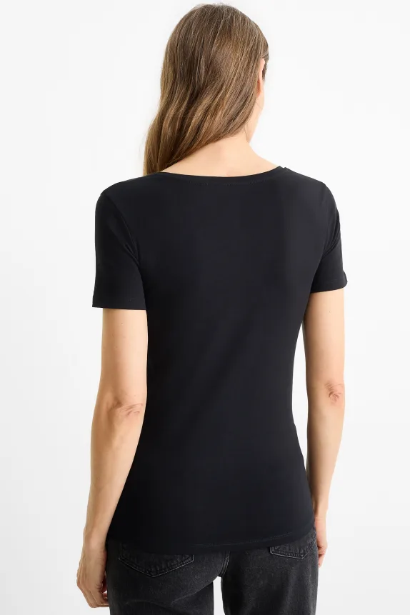 T-shirt - slim fit black