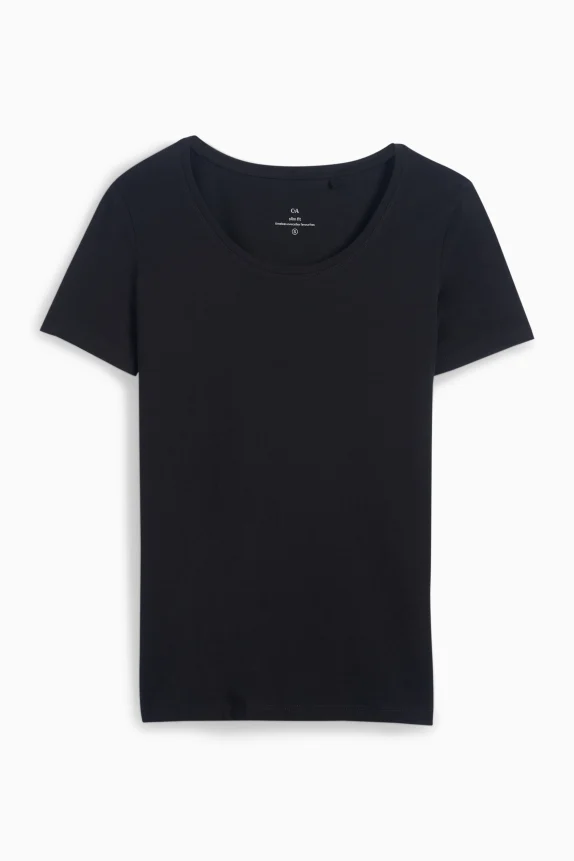 T-shirt - slim fit black