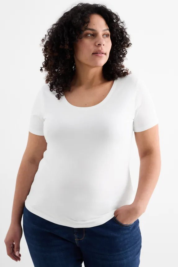 T-shirt - slim fit white