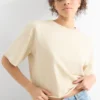 Cropped T-shirt - relaxed fit cremewhite