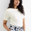 T-shirt - regular fit - textured white
