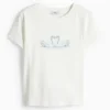 T-shirt - oversized - ribbed white