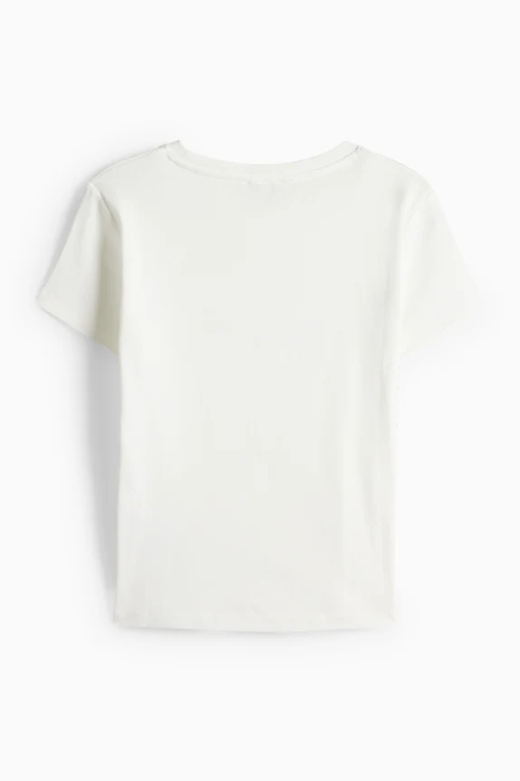 T-shirt - oversized - ribbed white