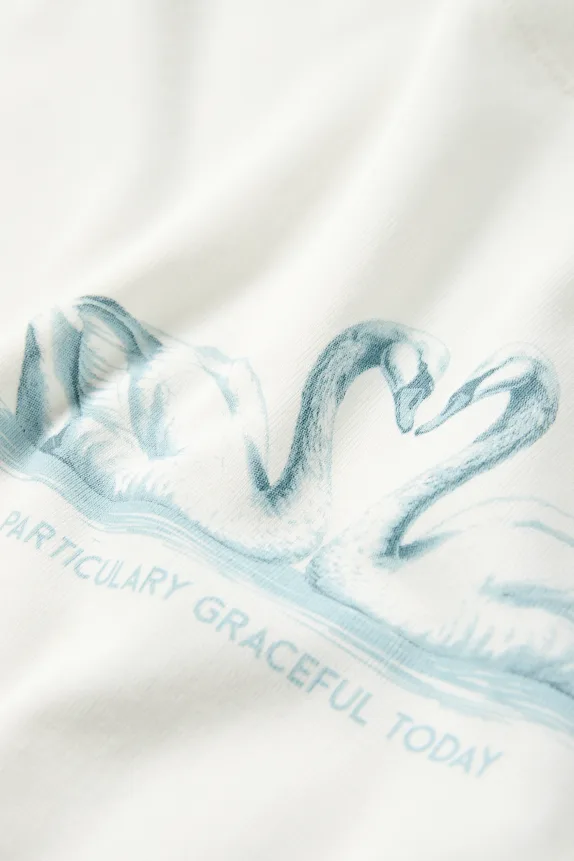 T-shirt - oversized - ribbed white