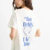 T-shirt - oversized - Ariel white / blue