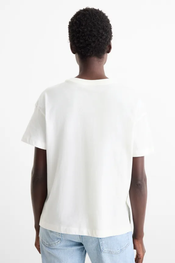 T-shirt - regular fit - shiny white