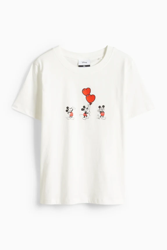 T-shirt - regular fit - Mickey Mouse white