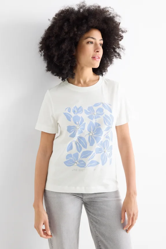 T-shirt - regular fit - shiny white
