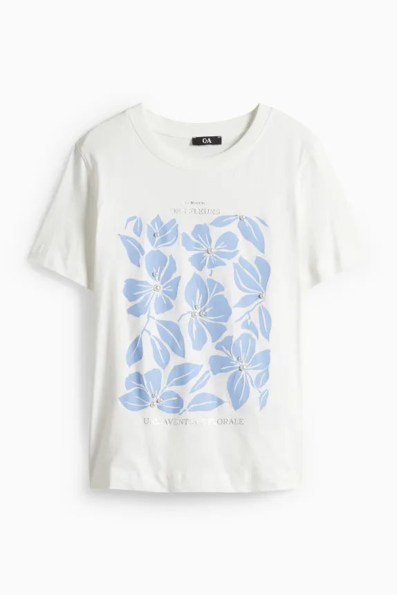 T-shirt - regular fit - shiny white