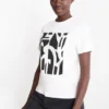 T-shirt with rhinestones - regular fit white