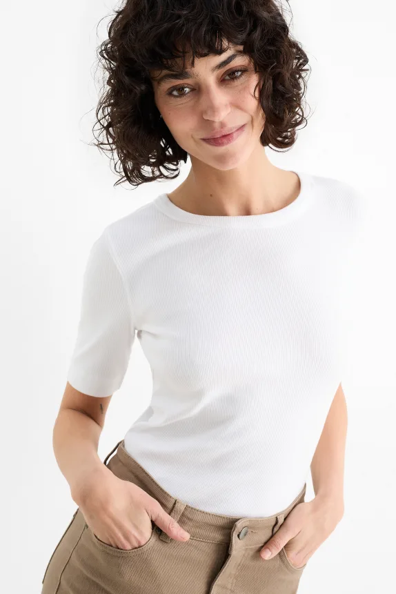 Multipack of 2 - T-shirt - ribbed white