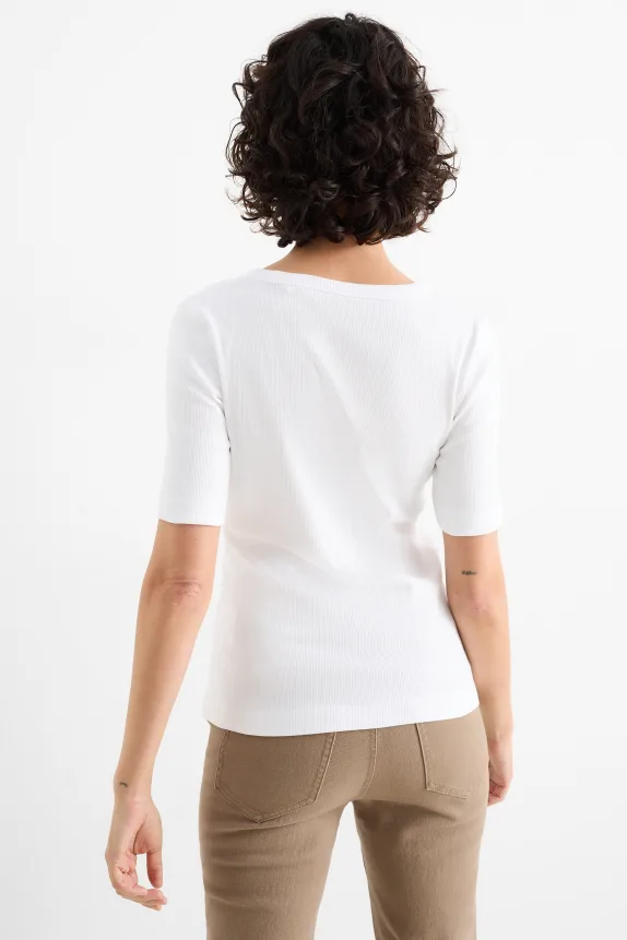 Multipack of 2 - T-shirt - ribbed white