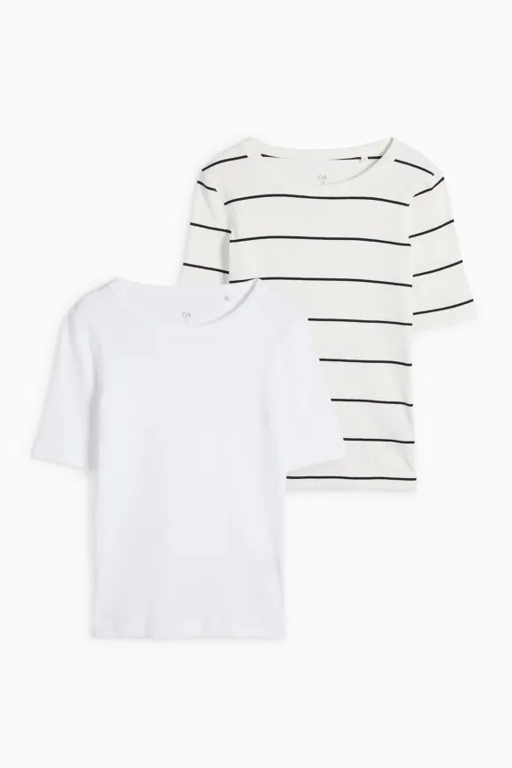 Multipack of 2 - T-shirt - ribbed white