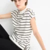 T-shirt - regular fit - striped white