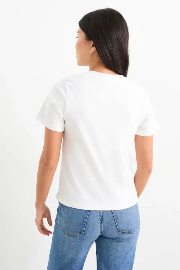 T-shirt - slim fit white