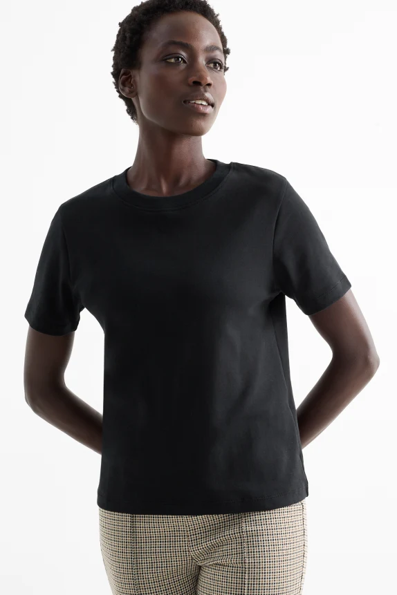 T-shirt - slim fit black