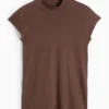 T-shirt - slim fit dark brown