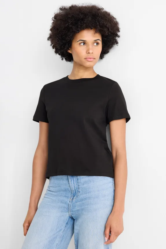 Multipack of 2 - T-shirt - slim fit black / white