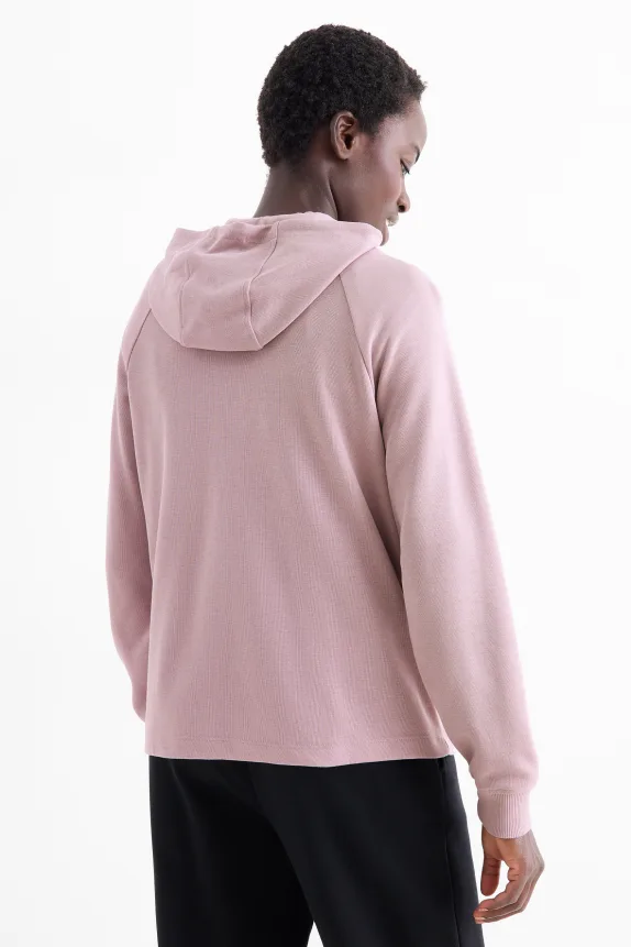 Technical jacket with hood light violet
