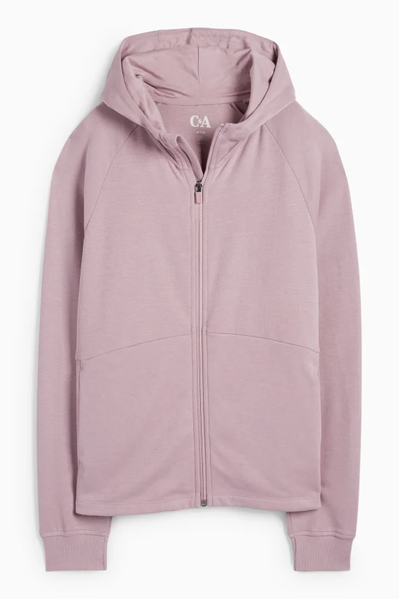 Technical jacket with hood light violet