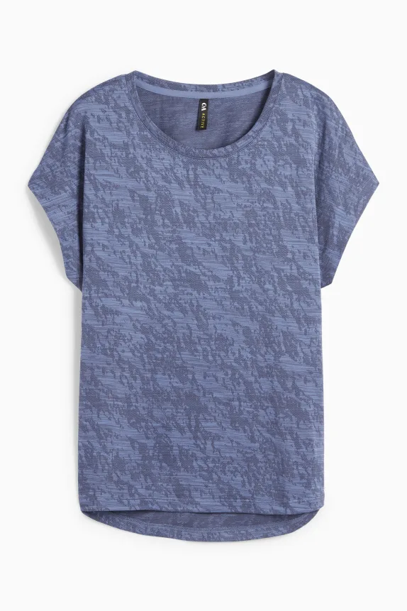 Technical top - textured dark blue