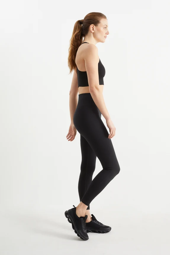 Leggings - seamless - LYCRAÂ® black