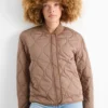 Quilted jacket - water-repellent taupe