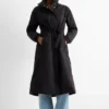 Coat - lined - water-repellent black