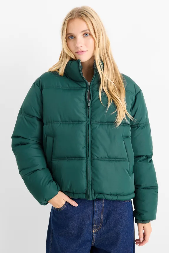 Quilted jacket dark green