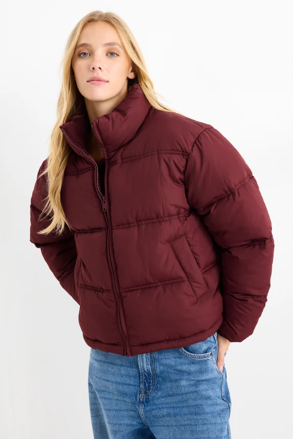 Quilted jacket bordeaux