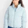 Quilted jacket light turquoise