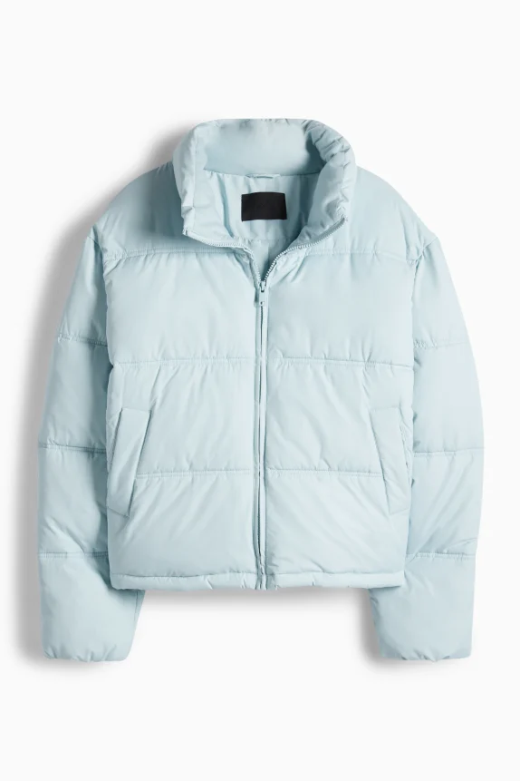 Quilted jacket light turquoise