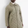 Quilted coat khaki