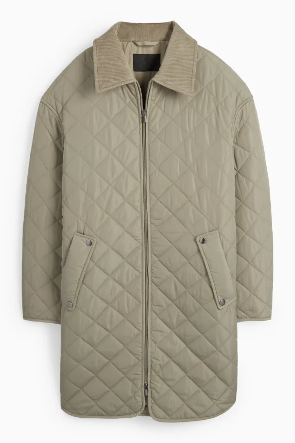 Quilted coat khaki