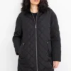 Quilted coat black
