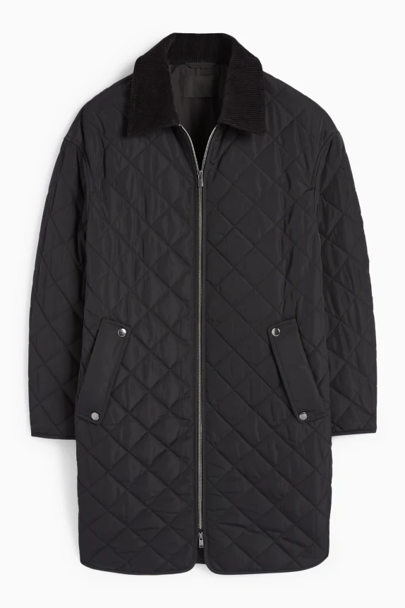 Quilted coat black