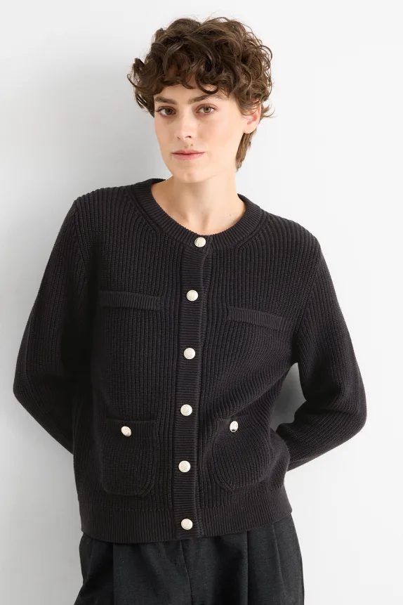 Cardigan - ribbed black