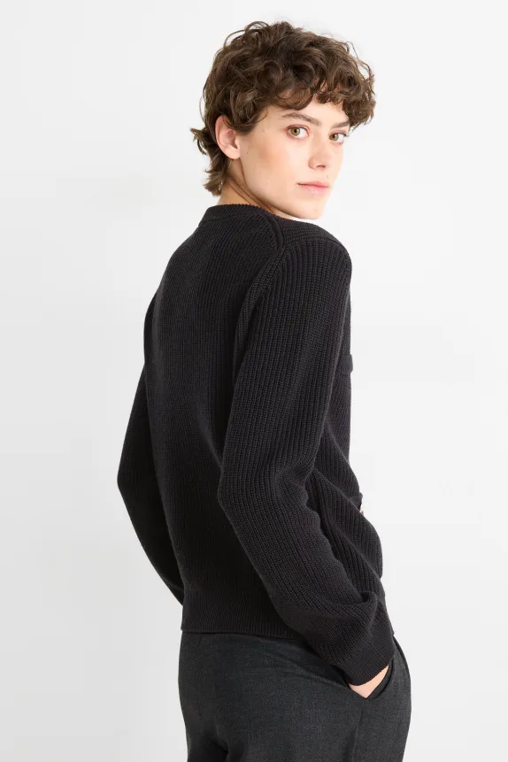 Cardigan - ribbed black