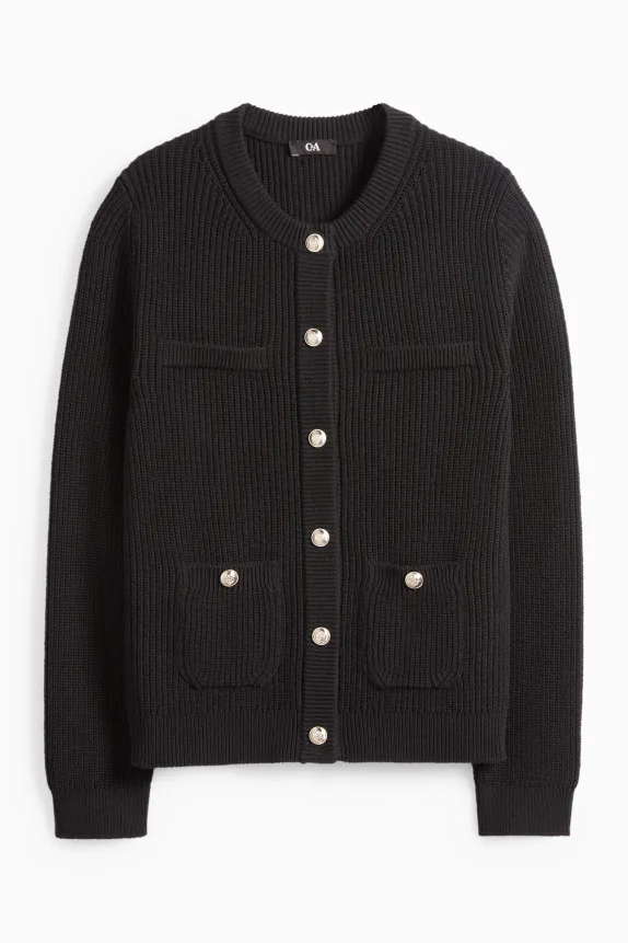 Cardigan - ribbed black